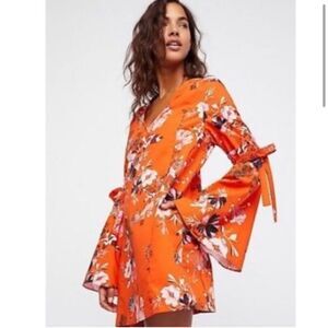 Free People Lover of Mine‎ Dress Bell Tie Sleeves XS